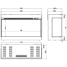 SUPERB 3D 100 cm, eingebauter elektrischer LED-Kamin AFLAMO