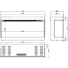 SUPERB 3D 120 cm, eingebauter elektrischer LED-Kamin AFLAMO