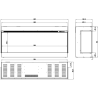 SUPERB 3D 140 cm, eingebauter elektrischer LED-Kamin AFLAMO