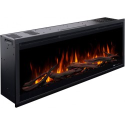 ROYAL 3D 140 cm, LED de pared y chimenea eléctrica empotrada AFLAMO