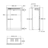 Wkład AFLAMO 3D 60x40 cm, wkład elektryczny LED do zabudowy AFLAMO PLUS + DŹWIĘK