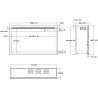 AFLAMO 3D insertable 45x75 cm, insertable eléctrico LED empotrable AFLAMO PLUS + SOUND