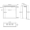 AFLAMO 3D insertable 60x60 cm, insertable eléctrico LED empotrable AFLAMO PLUS + SOUND