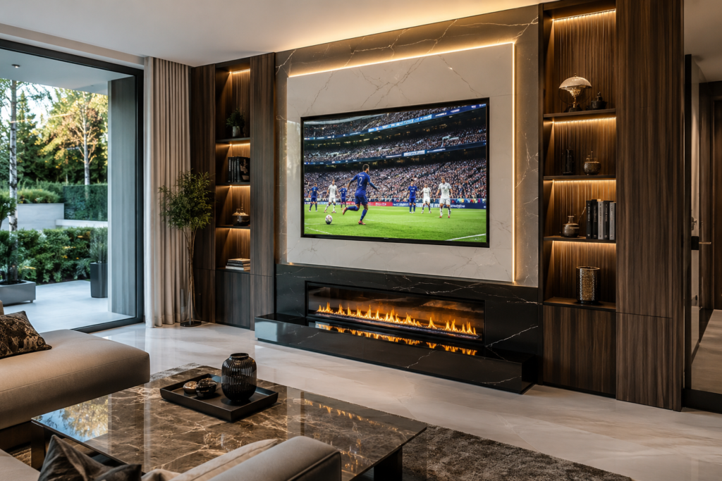 Electric fireplaces for built-in TVs