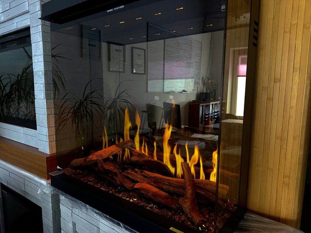 electric fireplace GOLD